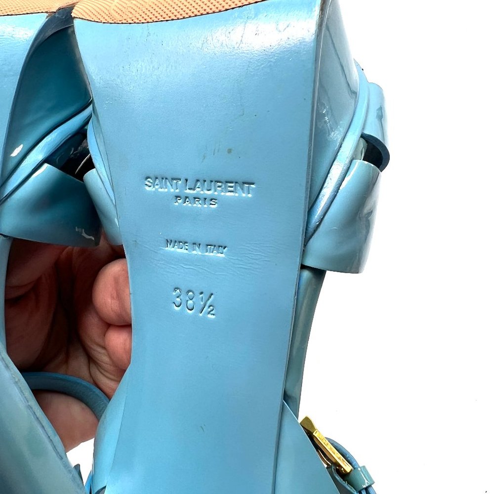 🌷❤️🔥FINAL SALE 🔥 NO OFFERS🌷💥Saint Laurent Tribute Patent Sandals 38.5 - Picture 12 of 12